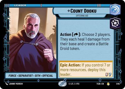 Count Dooku - Offering Aid - Twin Suns Star Wars spoiler