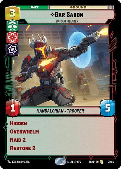 Gar Saxon - Sundari Pillager - Twin Suns Star Wars spoiler