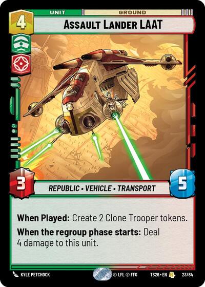 Assault Lander LAAT - Twin Suns Star Wars spoiler