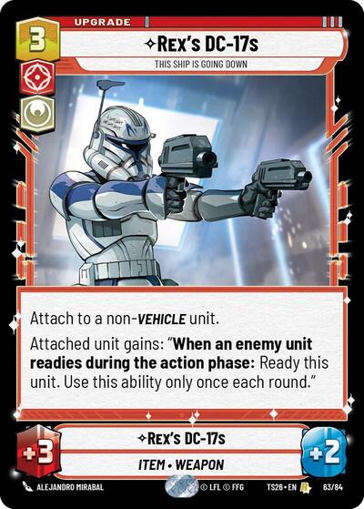 Rex's DC-17s - Twin Suns Star Wars spoiler