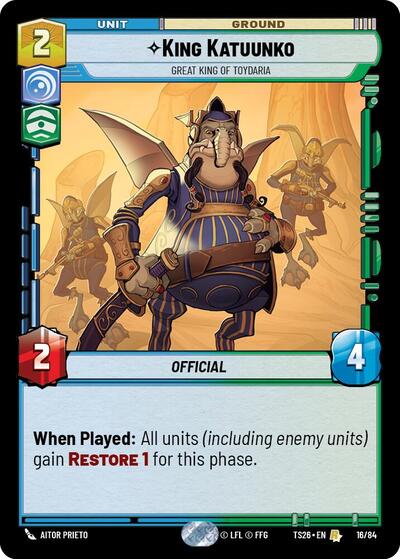 King Katuunko - Great King of Toydaria - Twin Suns Star Wars spoiler