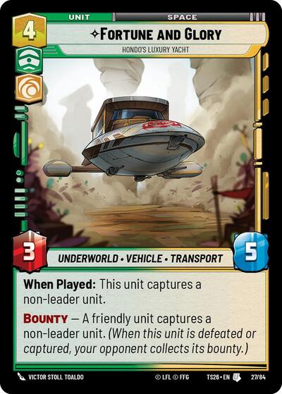 Fortune and Gory - Hondo's Luxury Yacht - Twin Suns Star Wars spoiler