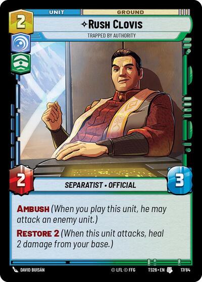 Rush Clovis - Trapped by Authority - Twin Suns Star Wars spoiler