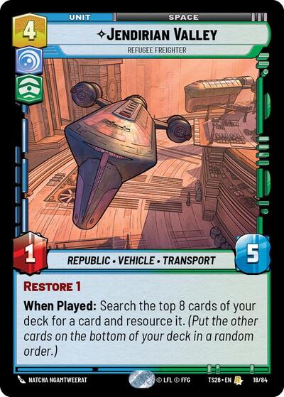 Jendirian Valley - Refugee Freighter - Twin Suns Star Wars spoiler