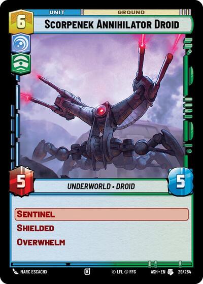 Scorpenek Annihilator Droid - Ashes of the Empire Star Wars spoiler