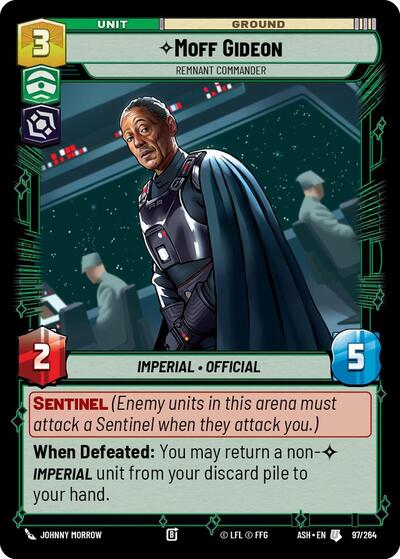 Moff Gideon - Remnant Commander - Ashes of the Empire Star Wars spoiler