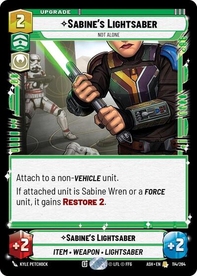 Sabine's Lightsaber - Not Alone - Ashes of the Empire Star Wars spoiler