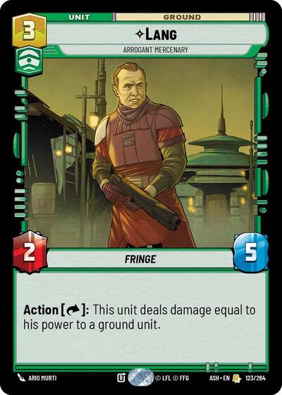 Lang - Arrogant Mercenary - Ashes of the Empire Star Wars spoiler