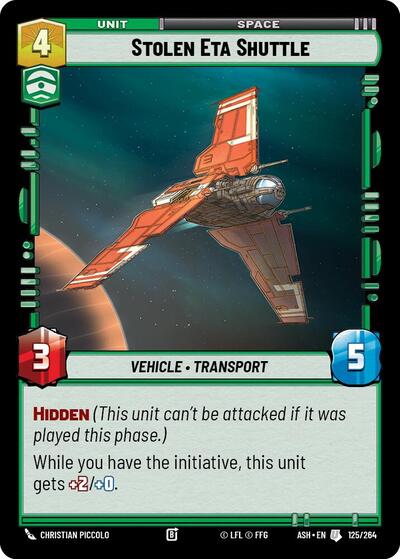 Stolen Eta Shuttle - Ashes of the Empire Star Wars spoiler