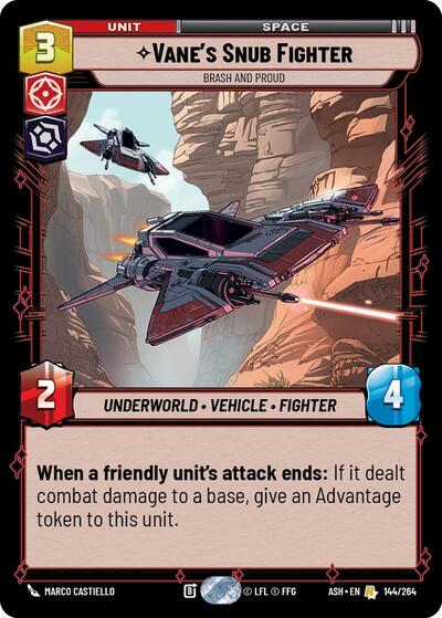 Vane's Snub Fighter - Brash and Proud - Ashes of the Empire Star Wars spoiler