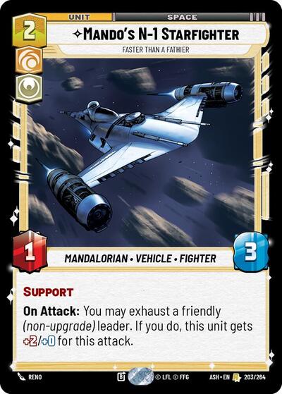 Mando's N-1 Starfighter - Faster than a Fathier - Ashes of the Empire Star Wars spoiler