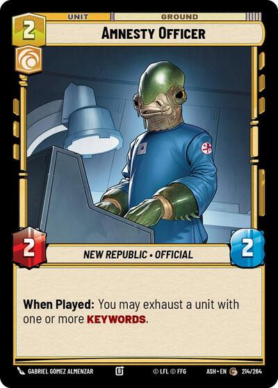 Amnesty Officer - Ashes of the Empire Star Wars spoiler