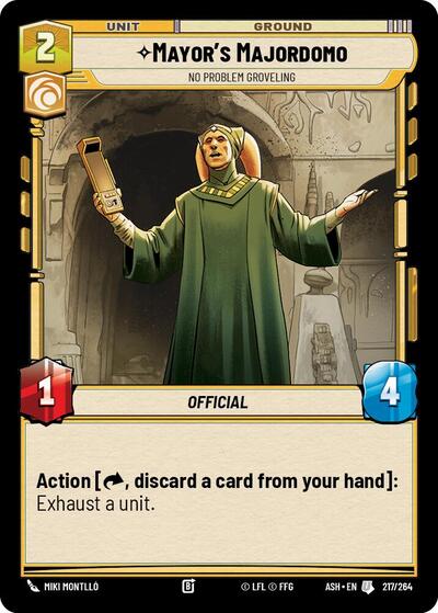 Mayor's Majordomo - No Problem Groveling - Ashes of the Empire Star Wars spoiler
