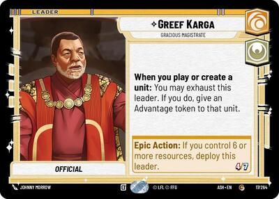 Greef Karga - Gracious Magistrate - Ashes of the Empire Star Wars spoiler
