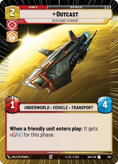 Outcast - Mercenary Starship (Hyperspace) - Ashes of the Empire Star Wars spoiler