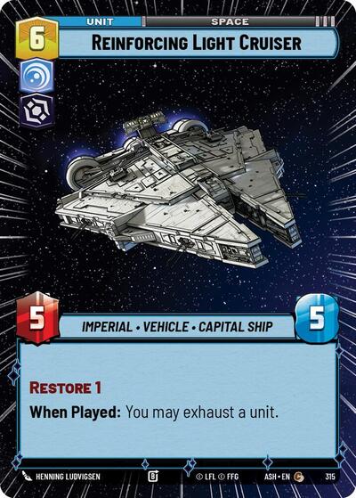 Reinforcing Light Cruiser (Hyperspace) - Ashes of the Empire Star Wars spoiler