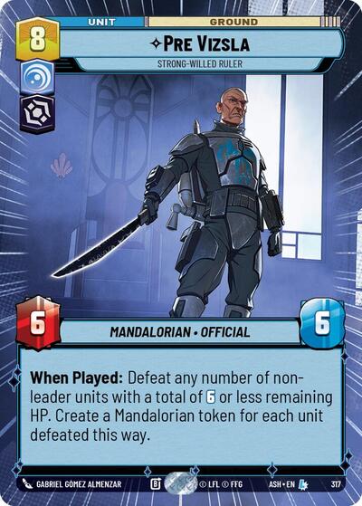 Pre Vizsla - Strong-Willed Ruler (Hyperspace) - Ashes of the Empire Star Wars spoiler