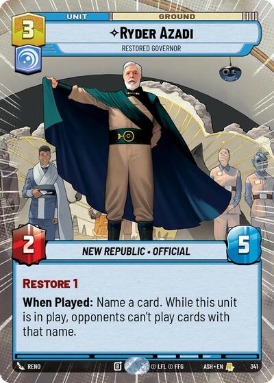 Ryder Azadi - Restored Governor (Hyperspace) - Ashes of the Empire Star Wars spoiler