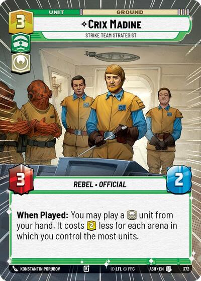 Crix Madine - Strike Team Strategist (Hyperspace) - Ashes of the Empire Star Wars spoiler