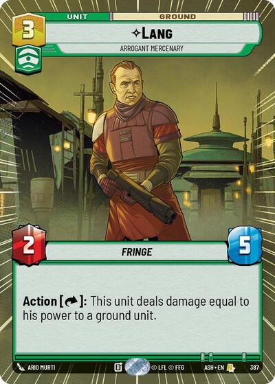 Lang - Arrogant Mercenary (Hyperspace) - Ashes of the Empire Star Wars spoiler