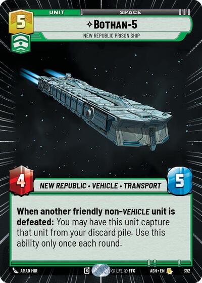 Bothan-5 - New Republic Prison Ship (Hyperspace) - Ashes of the Empire Star Wars spoiler