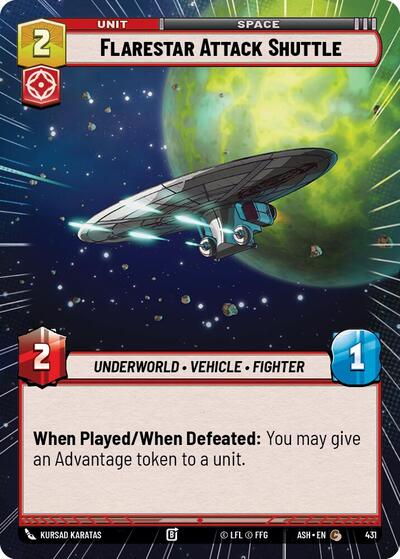 Flarestar Attack Shuttle (Hyperspace) - Ashes of the Empire Star Wars spoiler