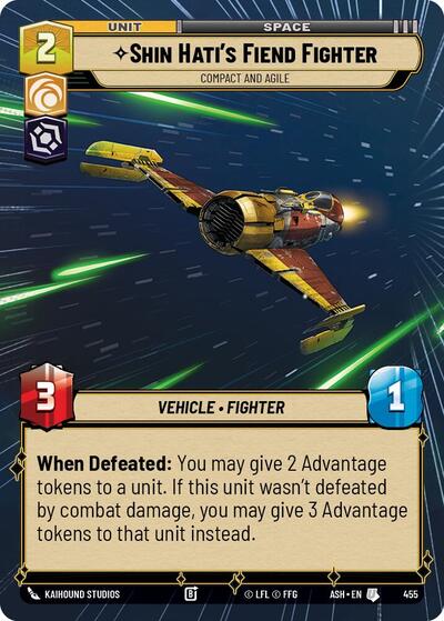 Shin Hati's Fiend Fighter - Compact and Agile (Hyperspace) - Ashes of the Empire Star Wars spoiler