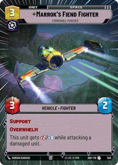Marrok's Fiend Fighter - Formidable Pursuer (Hyperspace) - Ashes of the Empire Star Wars spoiler