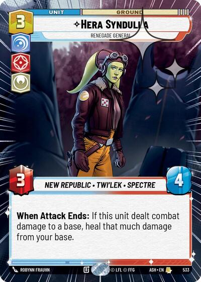 Hera Syndulla - Renegade General (Hyperspace Foil) - Ashes of the Empire Star Wars spoiler