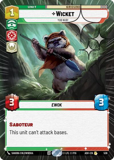 Wicket - Yub Nub! (Hyperspace Foil) - Ashes of the Empire Star Wars spoiler