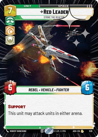 Red Leader - Strike the Reactor (Hyperspace Foil) - Ashes of the Empire Star Wars spoiler