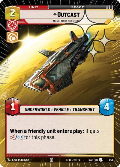 Outcast - Mercenary Starship (Hyperspace Foil) - Ashes of the Empire Star Wars spoiler