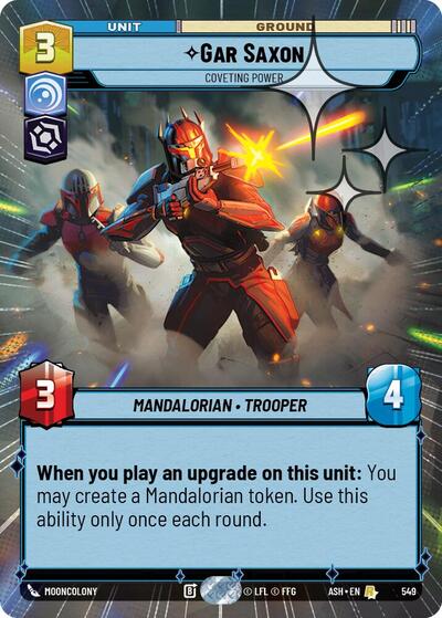 Gar Saxon - Coveting Power (Hyperspace Foil) - Ashes of the Empire Star Wars spoiler