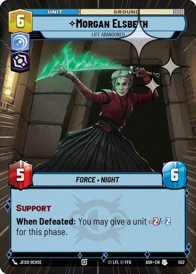 Morgan Elsbeth - Life Abandoned (Hyperspace Foil) - Ashes of the Empire Star Wars spoiler