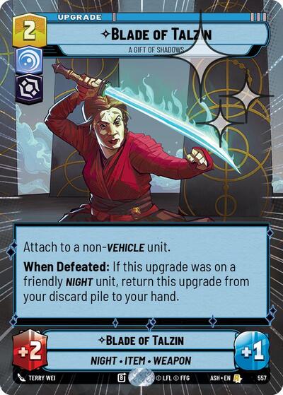 Blade of Talzin - A Gift of Shadows (Hyperspace Foil) - Ashes of the Empire Star Wars spoiler