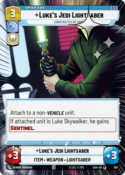 Luke's Jedi Lightsaber - Constructed by Hand (Hyperspace Foil) - Ashes of the Empire Star Wars spoiler