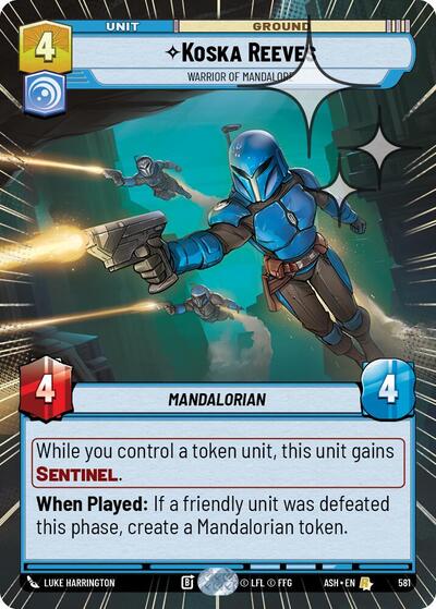 Koska Reeves - Warrior of Mandalore (Hyperspace Foil) - Ashes of the Empire Star Wars spoiler