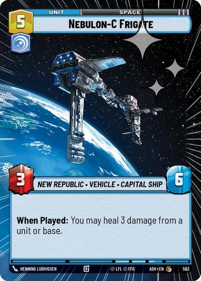 Nebulon-C Frigate (Hyperspace Foil) - Ashes of the Empire Star Wars spoiler