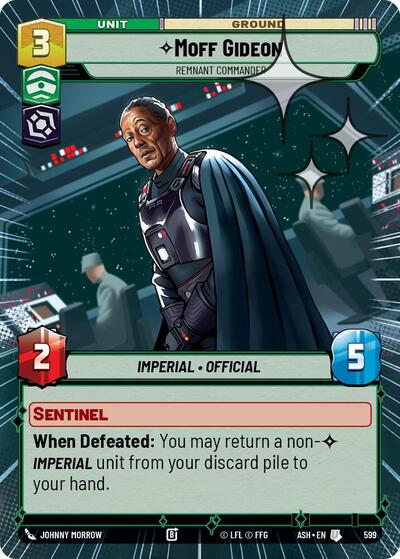 Moff Gideon - Remnant Commander (Hyperspace Foil) - Ashes of the Empire Star Wars spoiler
