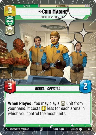 Crix Madine - Strike Team Strategist (Hyperspace Foil) - Ashes of the Empire Star Wars spoiler