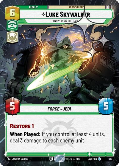 Luke Skywalker - Answering the Call (Hyperspace Foil) - Ashes of the Empire Star Wars spoiler