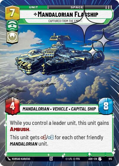 Mandalorian Flagship - Captured from the Empire (Hyperspace Foil) - Ashes of the Empire Star Wars spoiler