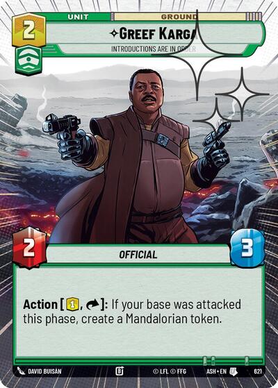 Greef Karga - Introductions are in Order (Hyperspace Foil) - Ashes of the Empire Star Wars spoiler