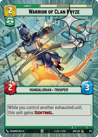 Warrior of Clan Kryze (Hyperspace Foil) - Ashes of the Empire Star Wars spoiler