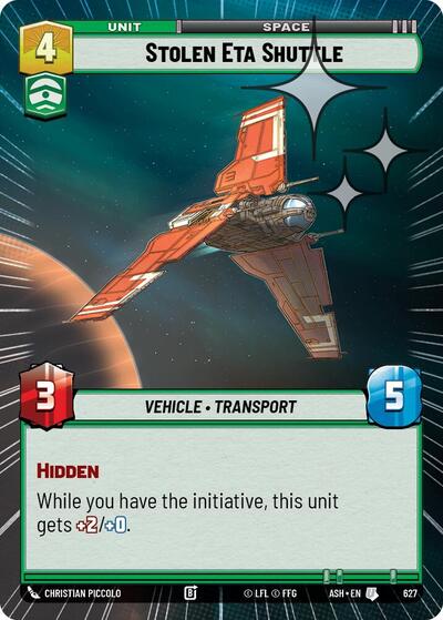 Stolen Eta Shuttle (Hyperspace Foil) - Ashes of the Empire Star Wars spoiler