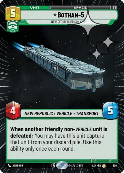 Bothan-5 - New Republic Prison Ship (Hyperspace Foil) - Ashes of the Empire Star Wars spoiler