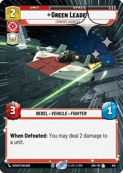Green Leader - Crynyd's Sacrifice (Hyperspace Foil) - Ashes of the Empire Star Wars spoiler