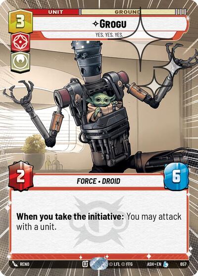 Grogu - Yes. Yes. Yes. (Hyperspace Foil) - Ashes of the Empire Star Wars spoiler