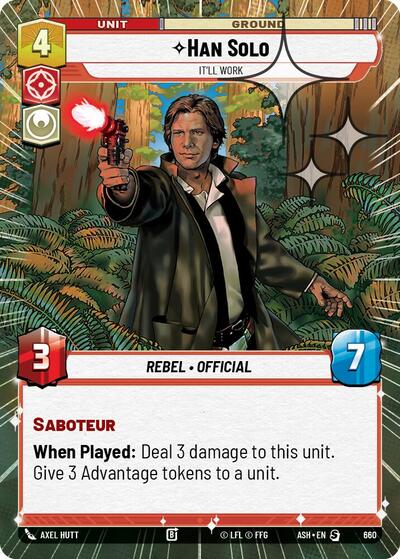 Han Solo - It'll Work (Hyperspace Foil) - Ashes of the Empire Star Wars spoiler
