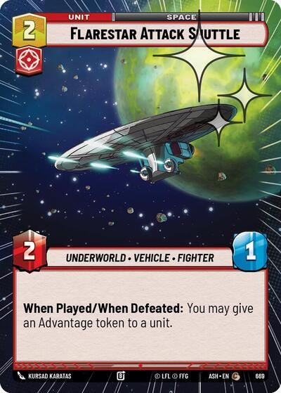 Flarestar Attack Shuttle (Hyperspace Foil) - Ashes of the Empire Star Wars spoiler